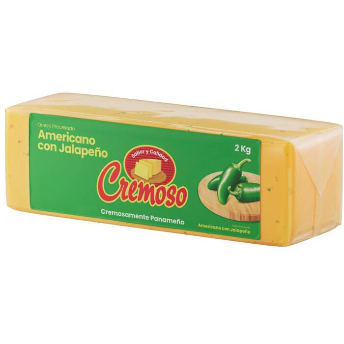 QUESO CREMOSO CON JALAPEÑO | BARRA DE 8/2 k