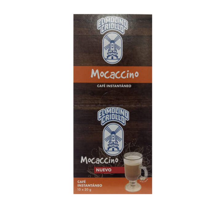 MOCACCINO - CAFÉ INSTANTÁNEO EL MOLINO CRIOLLO (10 sobres de 20g c/u)